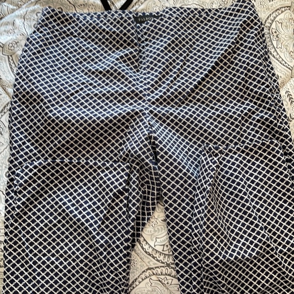 Talbots blue and white printed pants